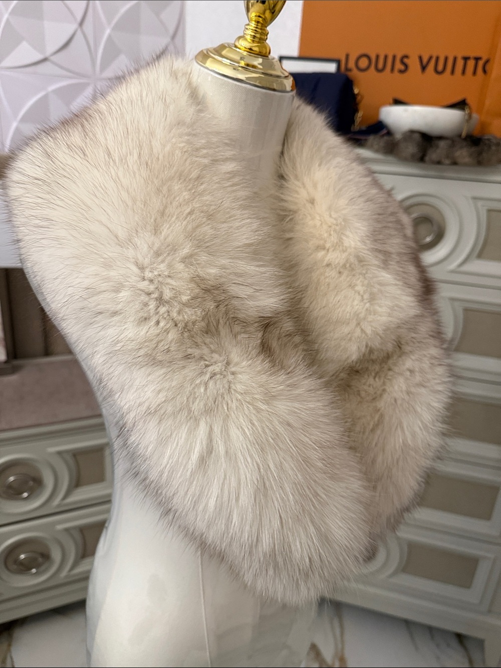 EMBA FOX FUR SCARF BLUE FOX
